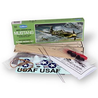 Guillow's North American P51D Mustang Scale Rubber Powered Flying Model Kit