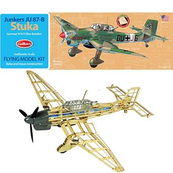 Guillow's Junkers JU 87-B Stuka Authentic Scale Balsa & Tissue Flying Model Kit