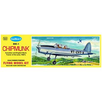 Guillow's DHC-1 Chipmunk Scale Rubber Powered Balsa & Tissue Flying Model Kit