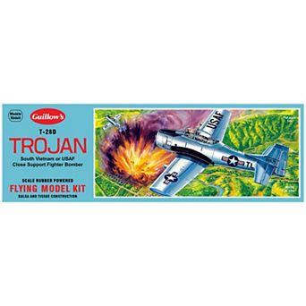 Guillow's T-28 Trojan Scale Rubber Powered Balsa & Tissue Flying Model Kit