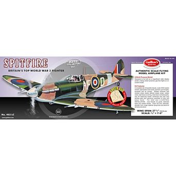 Guillow's Spitfire Laser Cut Balsa Wood Flying Model Airplane Kit