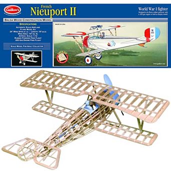 Guillow's Nieuport II World War I Laser Cut Balsa Wood Flying Model Kit
