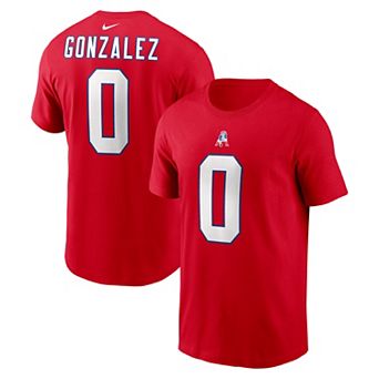 Men's Nike Christian Gonzalez Red New England Patriots Throwback Alternate Name & Number T-Shirt
