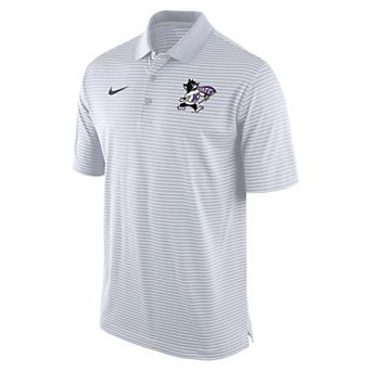 Men's Nike White Kansas State Wildcats Dri-FIT Tour Stripe Polo