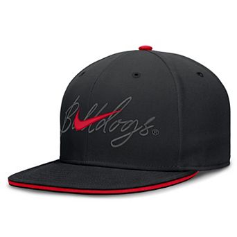 Men's Nike Black Georgia Bulldogs Dri-FIT Primetime Script Fitted Hat