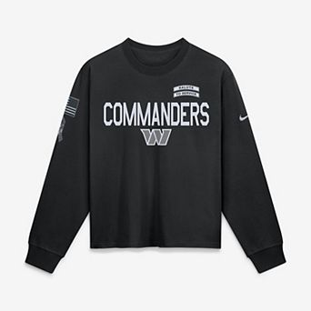 Women's Nike Black Washington Commanders 2026 Salute to Service Sideline Long Sleeve T-Shirt