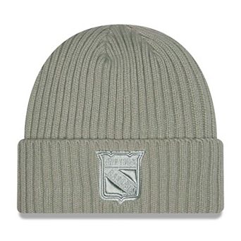 Men's New Era Sage Green New York Rangers Color Pack Cuffed Knit Hat