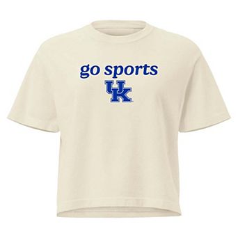 Women's Comfort Colors Cream Kentucky Wildcats Go Sports Cropped T-Shirt