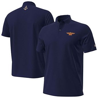 Men's Under Armour Navy Navy Midshipmen National Championship 100th Anniversary Playoff Polo