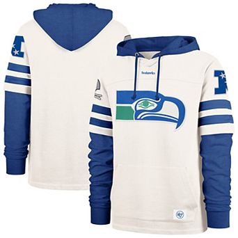 Men's '47 Cream Seattle Seahawks Cornerback Pullover Hoodie