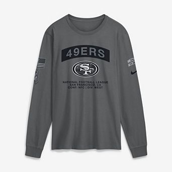 Men's Nike Gray San Francisco 49ers 2026 Salute to Service Long Sleeve T-Shirt