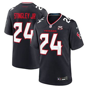 Men's Nike Derek Stingley Jr. Navy Houston Texans Team 25th Season Game Jersey