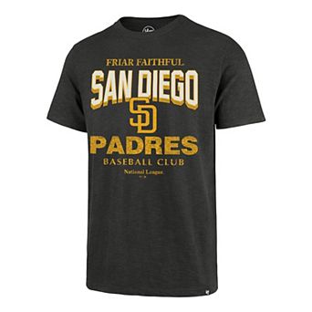 Men's '47 Charcoal San Diego Padres Head On Scrum T-Shirt