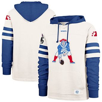 Men's '47 Cream New England Patriots Cornerback Pullover Hoodie