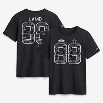 Men's Nike CeeDee Lamb Black Dallas Cowboys 2026 Salute to Service Name & Number T-Shirt