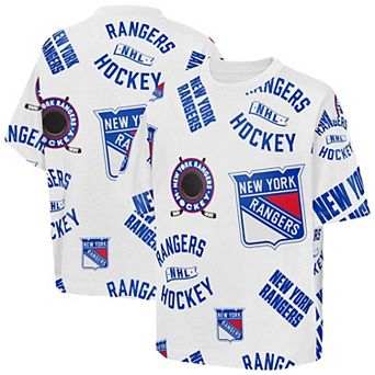 Youth Outerstuff White New York Rangers Unstoppable Elevated T-Shirt