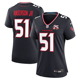 Women's Nike Will Anderson Jr. Navy Houston Texans Team 25th Season Game Jersey