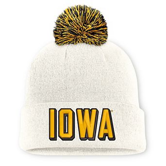 Unisex Nike White Iowa Hawkeyes Letter Mascot Knit Hat with Pom