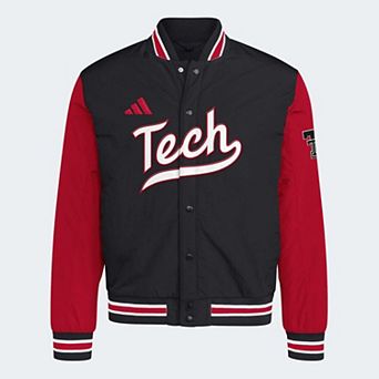 Men's adidas Black Texas Tech Red Raiders Dugout Collection Satin Jacket