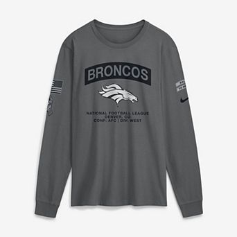 Men's Nike Gray Denver Broncos 2026 Salute to Service Long Sleeve T-Shirt