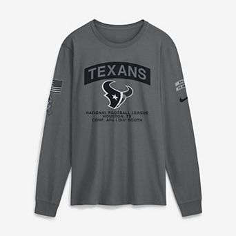 Men's Nike Gray Houston Texans 2026 Salute to Service Long Sleeve T-Shirt