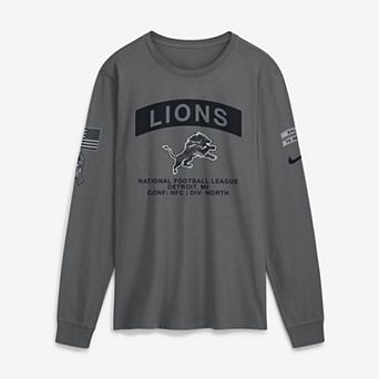Men's Nike Gray Detroit Lions 2026 Salute to Service Long Sleeve T-Shirt