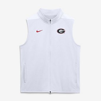 Men's Nike White Georgia Bulldogs Primetime Victory Therma-FIT Full-Zip Vest