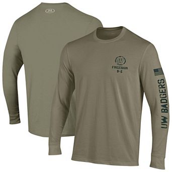 Men's Under Armour Tan Wisconsin Badgers 2026 Freedom Collection Long Sleeve T-Shirt