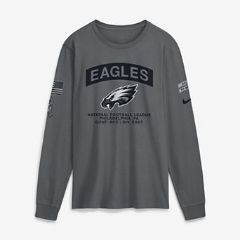 Men's Nike Gray Philadelphia Eagles 2026 Salute to Service Long Sleeve T-Shirt