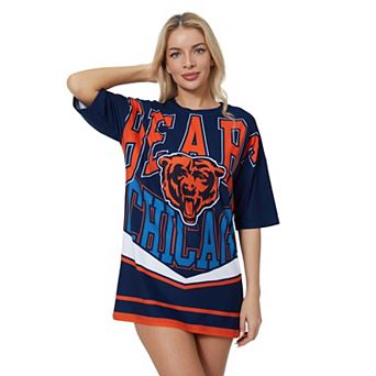 Women's Concepts Sport Navy Chicago Bears Mosaic Knit Nightdress