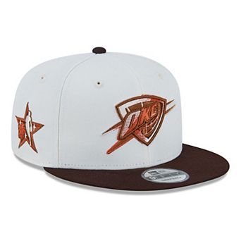 Men's New Era White Oklahoma City Thunder Pumpkin Spice 9FIFTY Snapback Hat
