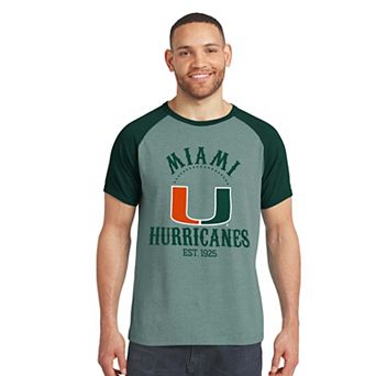 Men's Darius Rucker Collection by Fanatics Green Miami Hurricanes Raglan T-Shirt