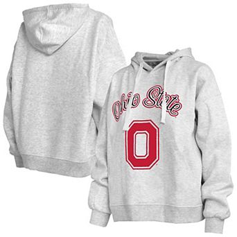 Women's Pressbox Heather Gray Ohio State Buckeyes Janise Pullover Hoodie