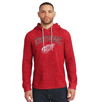Men's Darius Rucker Collection by Fanatics Red Detroit Red Wings Waffle-Knit Hooded Tri-Blend Long Sleeve T-Shirt