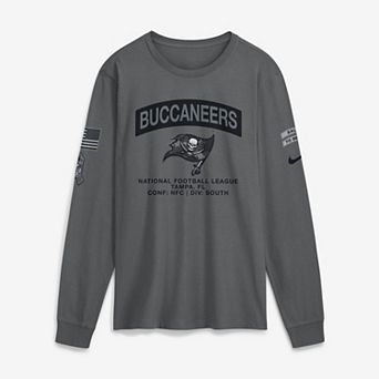 Men's Nike Gray Tampa Bay Buccaneers 2026 Salute to Service Long Sleeve T-Shirt