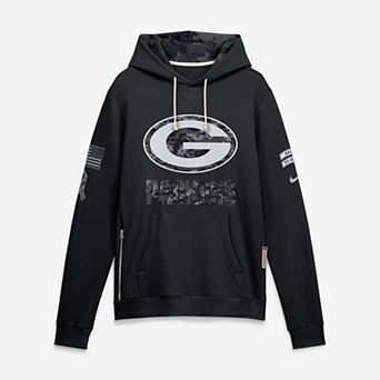 Men's Nike Black Green Bay Packers 2026 Salute to Service Sideline Dri-FIT Pullover Hoodie