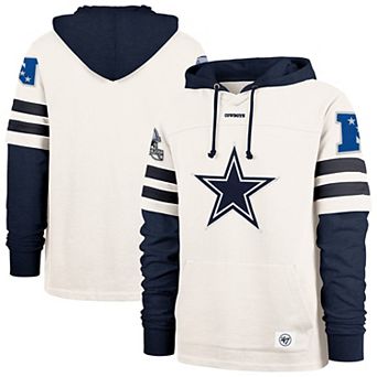 Men's '47 Cream Dallas Cowboys Cornerback Pullover Hoodie