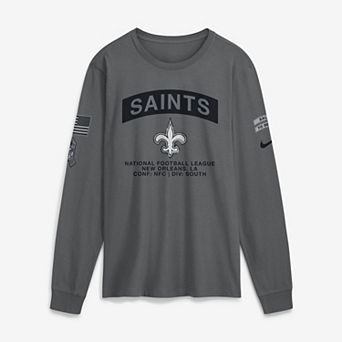 Men's Nike Gray New Orleans Saints 2026 Salute to Service Long Sleeve T-Shirt