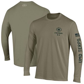 Men's Under Armour Tan Maryland Terrapins 2026 Freedom Collection Long Sleeve T-Shirt