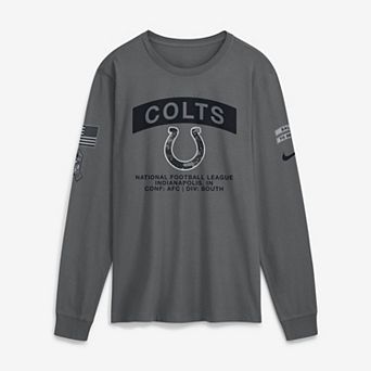Men's Nike Gray Indianapolis Colts 2026 Salute to Service Long Sleeve T-Shirt