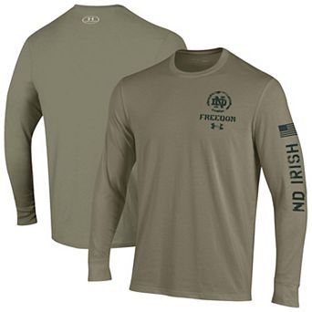 Men's Under Armour Tan Notre Dame Fighting Irish 2026 Freedom Collection Long Sleeve T-Shirt