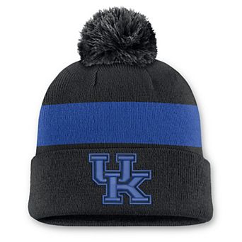 Unisex Nike Black Kentucky Wildcats Primetime Stripe Cuffed Knit Hat with Pom