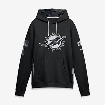 Men's Nike Black Miami Dolphins 2026 Salute to Service Sideline Dri-FIT Pullover Hoodie