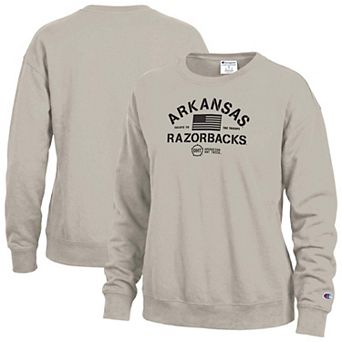 Women's Champion Tan Arkansas Razorbacks Operation Hat Trick Powerblend Sweatshirt