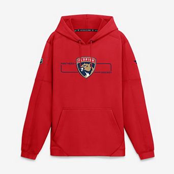 Men's Fanatics Red Florida Panthers Authentic Pro Rink Fleece Pullover Hoodie