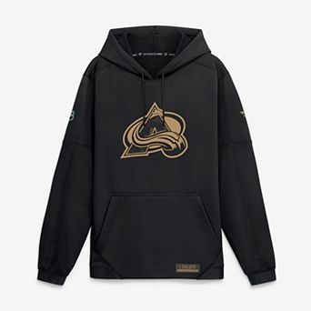Men's Fanatics Black Colorado Avalanche Authentic Pro Military Appreciation Rink Fleece Hoodie