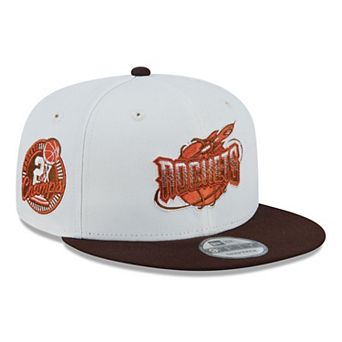 Men's New Era White Houston Rockets Pumpkin Spice 9FIFTY Snapback Hat