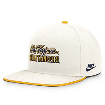Men's Nike White West Virginia Mountaineers Legacy Letter & Mascot Pro Snapback Hat