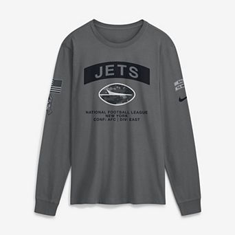 Men's Nike Gray New York Jets 2026 Salute to Service Long Sleeve T-Shirt
