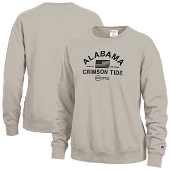 Women's Champion Tan Alabama Crimson Tide Operation Hat Trick Powerblend Sweatshirt